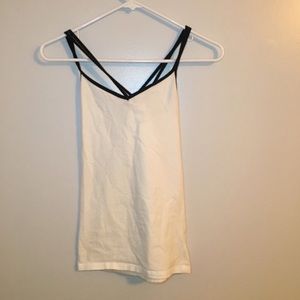 Crossed Black & White Tank Top